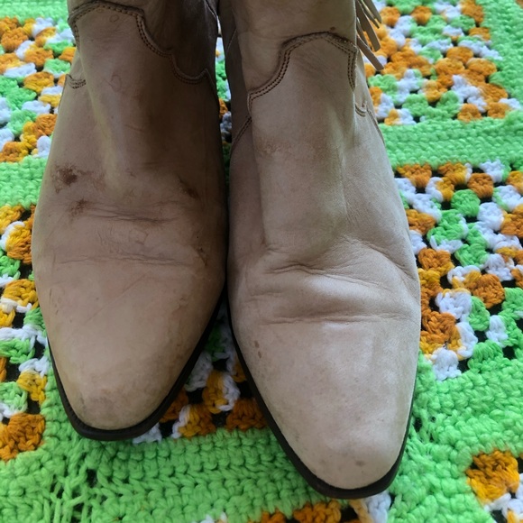 SOLD Vintage 70s Fringe Western Cowboy Boots - Picture 2 of 4